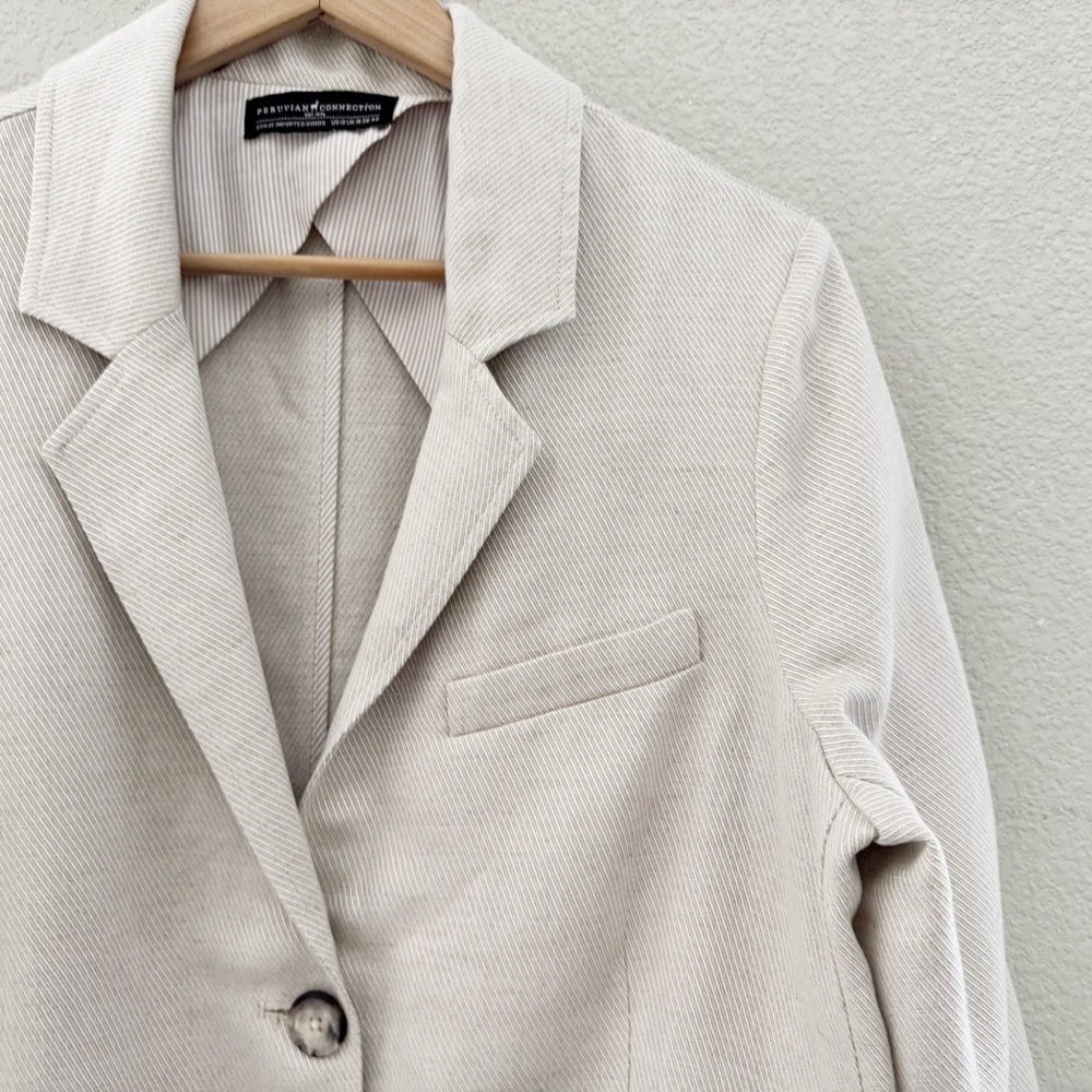 Peruvian Connection Beige Blazer - image 8
